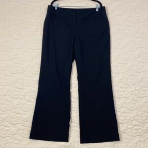 Reitmans Black Wide Leg Pants Size 15 Faux Cuffs